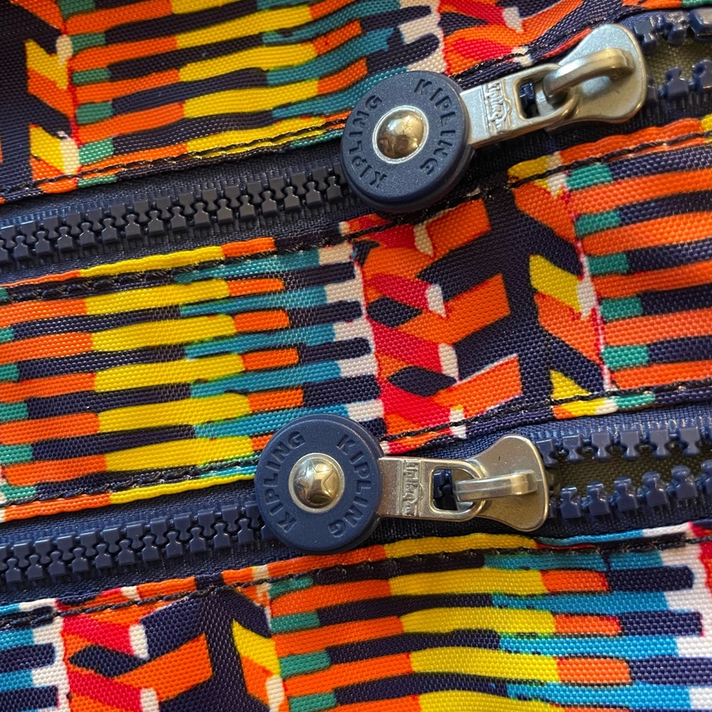 Kipling Multicolor Striped Nylon Crossbody - Picture 3 of 7